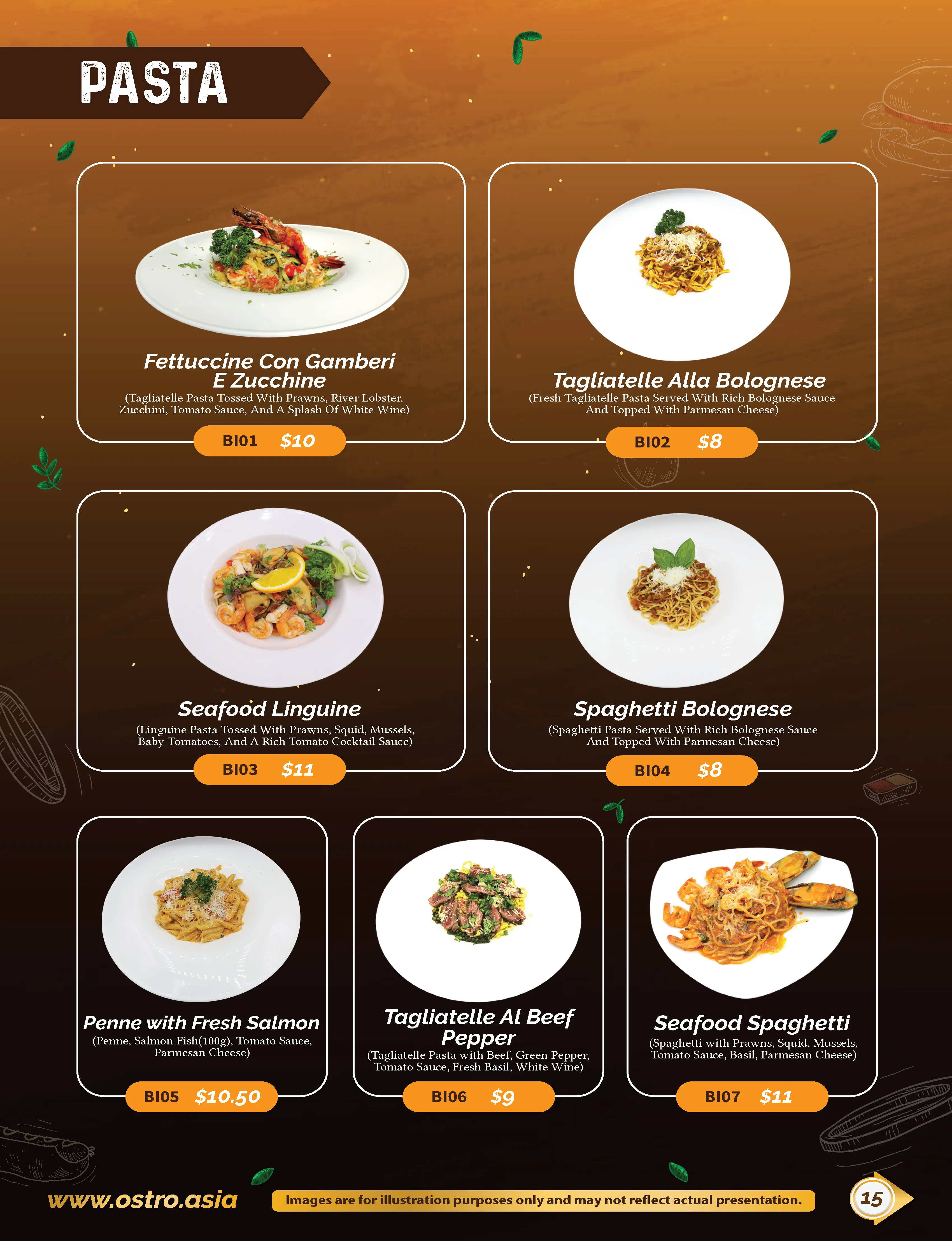 Pasta Menu 2